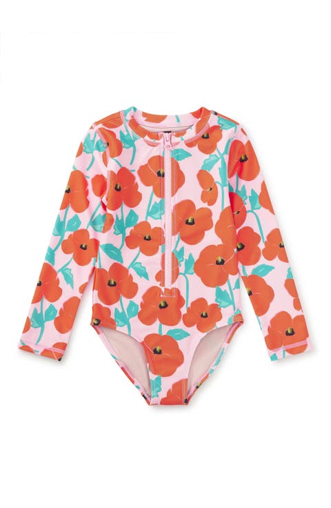 Long Sleeve One-Piece Swimsuit (Toddler, Little Kid, Big Kid)