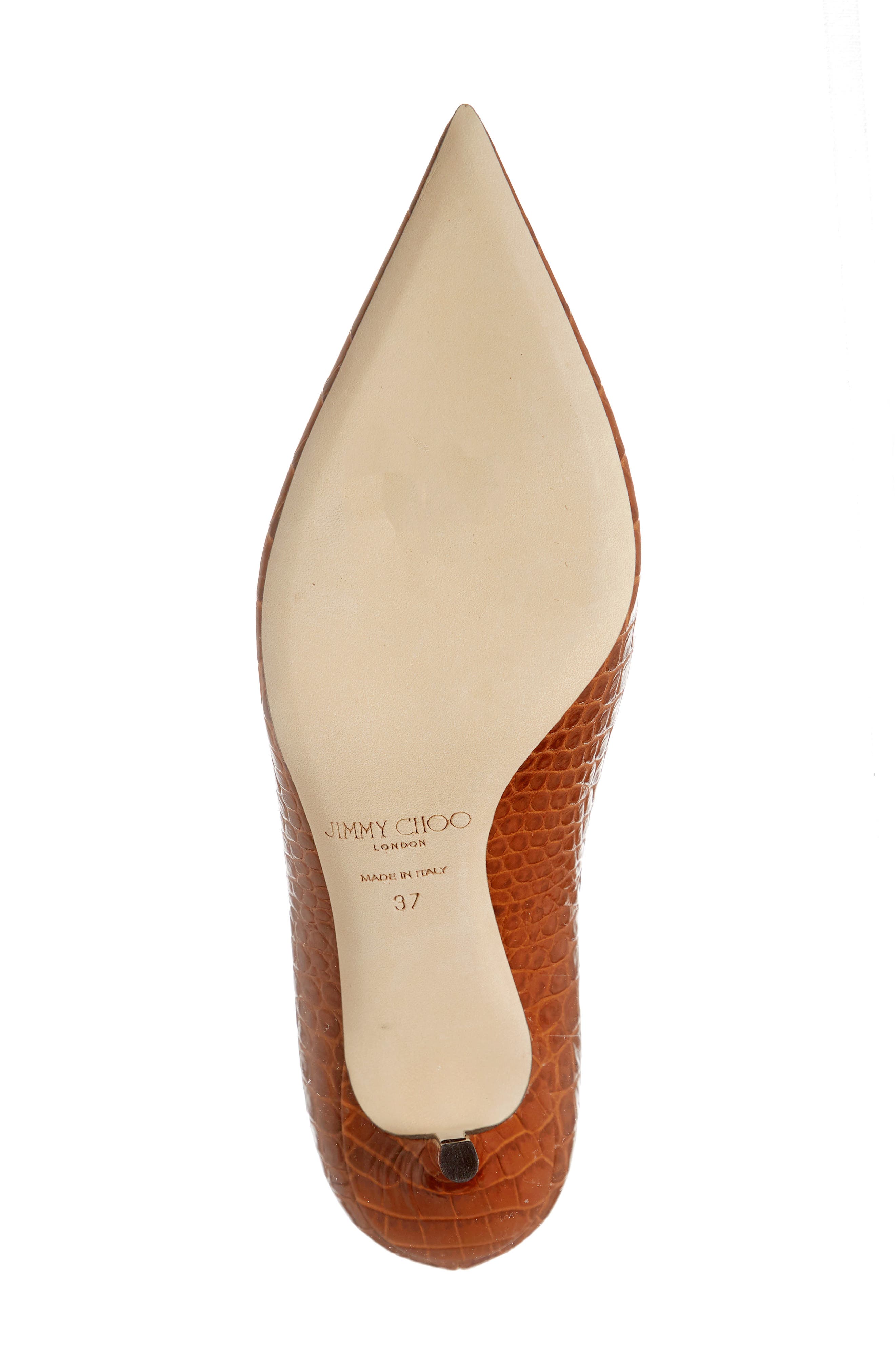 Jimmy Choo Love Croc Embossed Pointed Toe Pump, Alternate, color, 