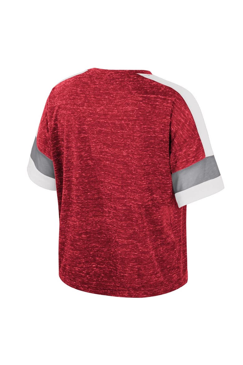 Women's Colosseum Crimson Alabama Crimson Tide Color Block Scoop Neck T-Shirt, Alternate, color, Crimson