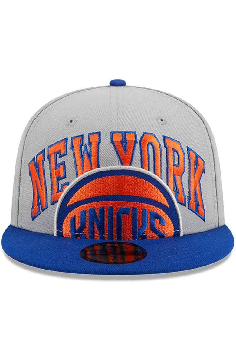 New Era Men's New Era Gray/Blue New York Knicks Tip-Off Two-Tone 59FIFTY Fitted Hat, Alternate, color, Gray