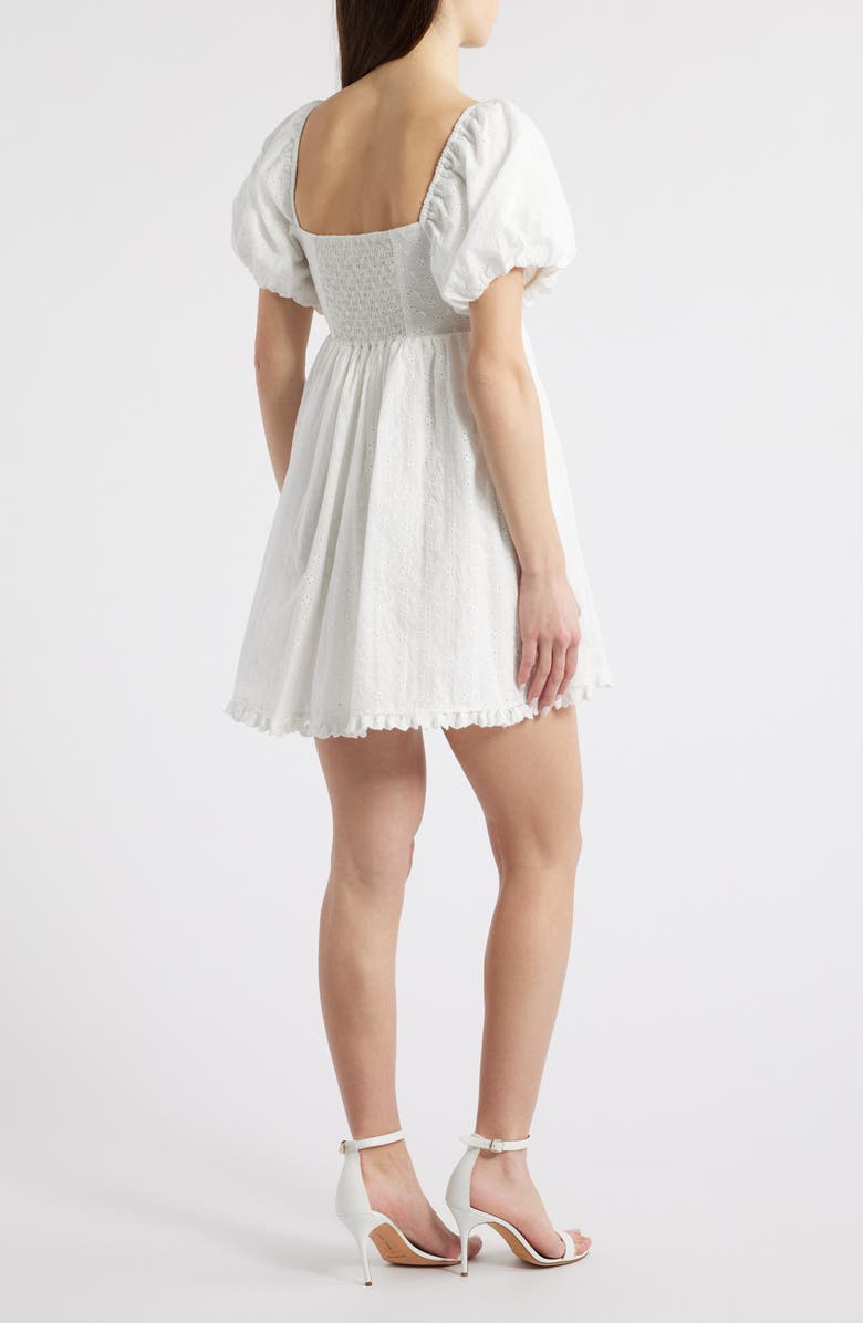 Eyelet Embroidery Minidress