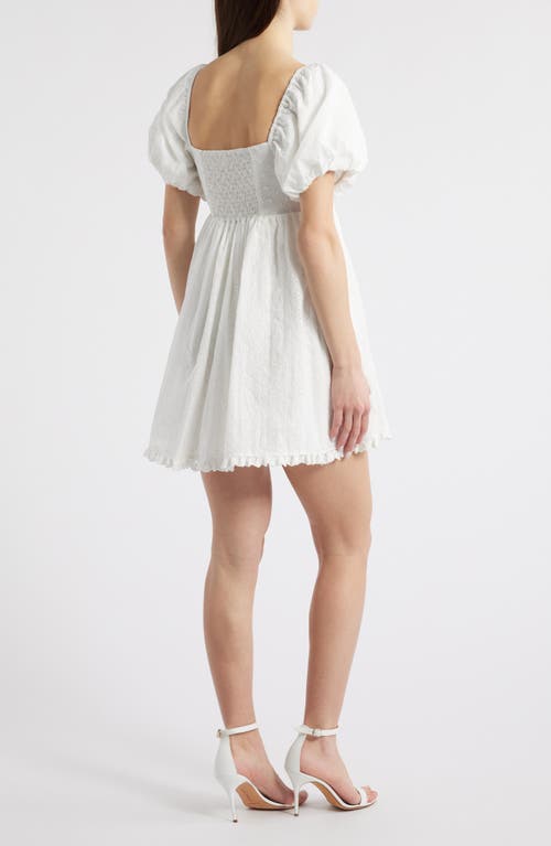 City Studio Eyelet Embroidery Minidress In White