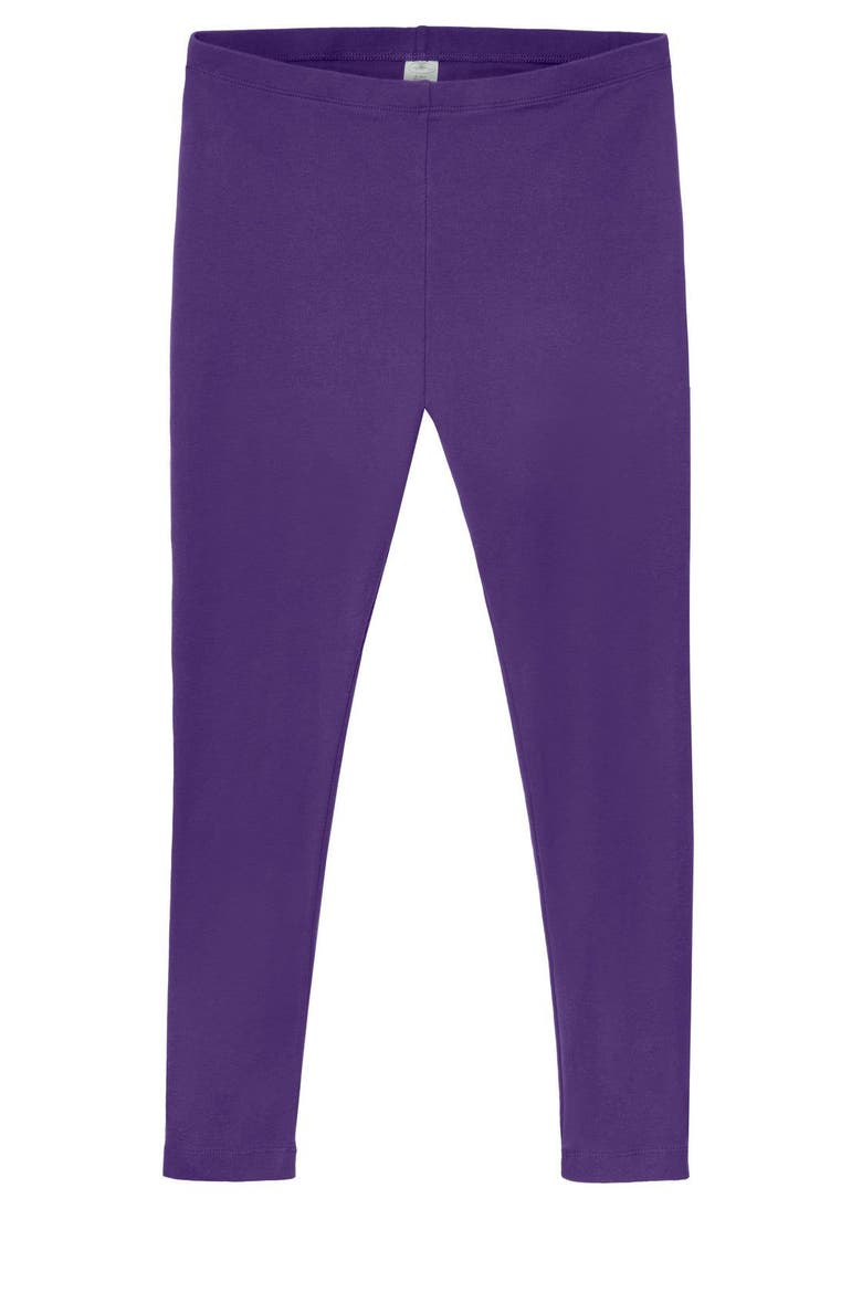 Women's Soft 100% Cotton Everyday Wear Petite Leggings, Alternate, color, Purple