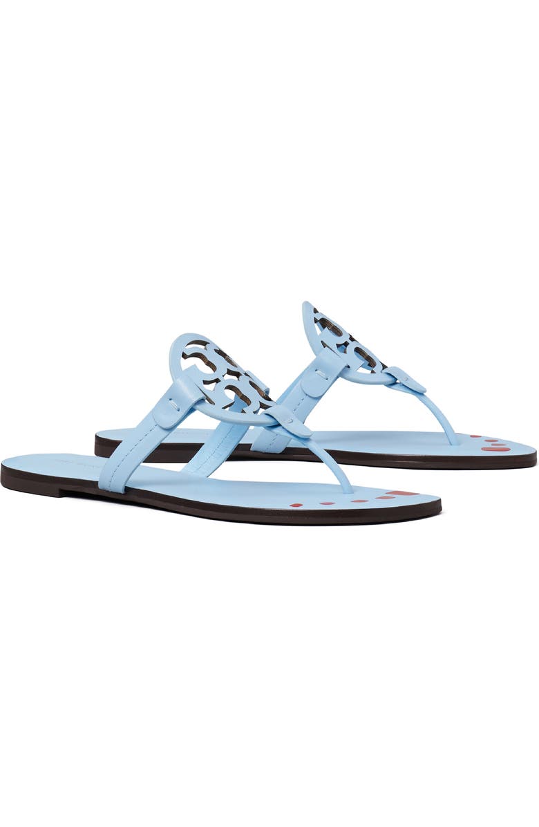 Tory Burch Miller Nail Polish Thong Slide Sandal, Main, color, Pale Blue
