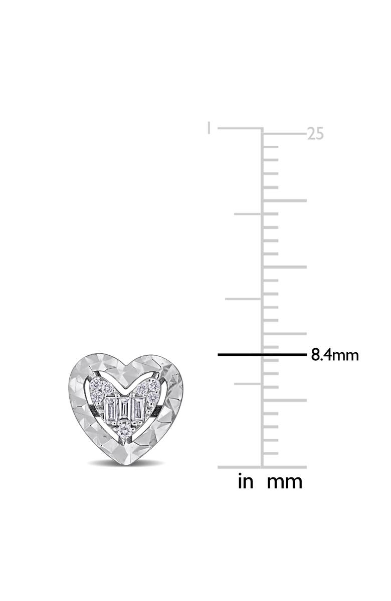 Julianna B. Diamond Heart Stud Earrings 14k White Gold, Alternate, color, 14K White Gold