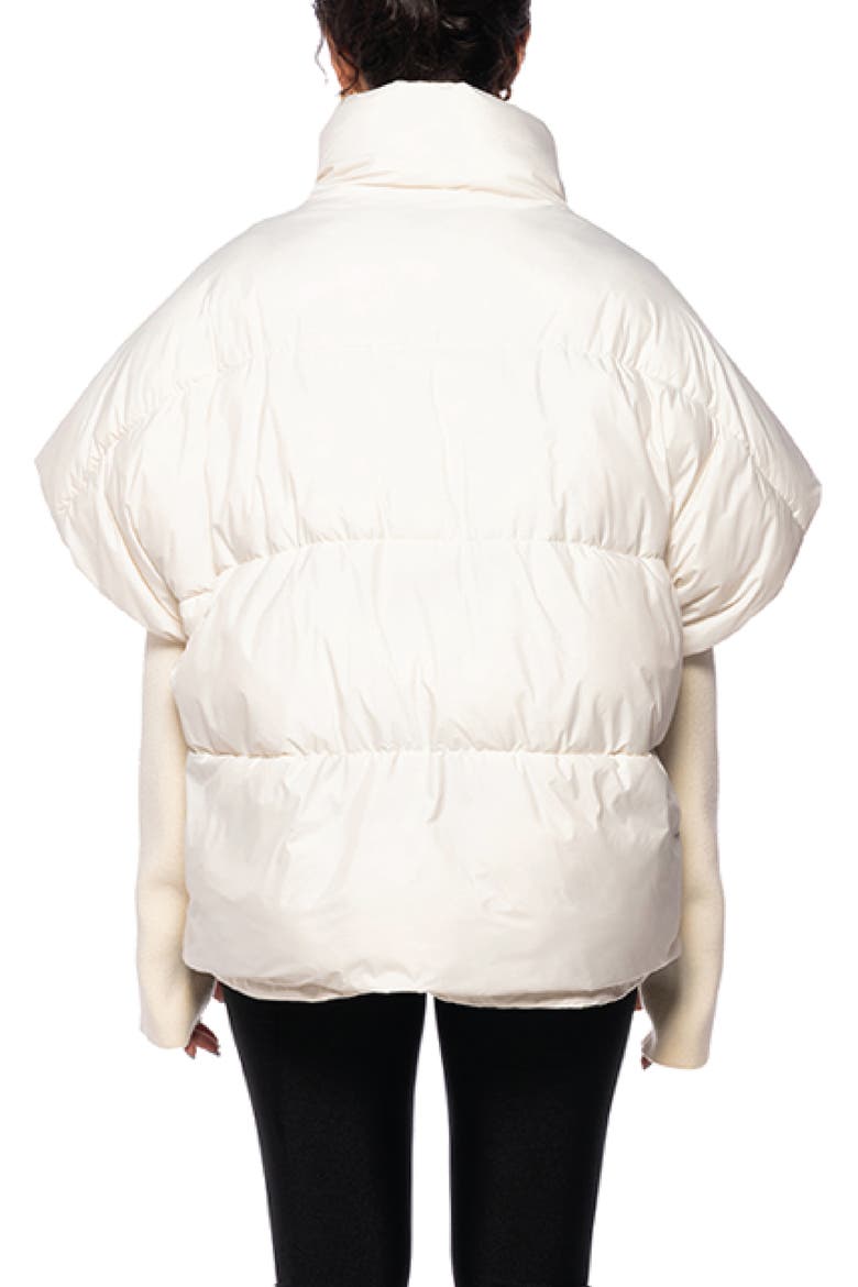 Willow Layered Mixed Media Puffer Jacket, Alternate, color, IVORY