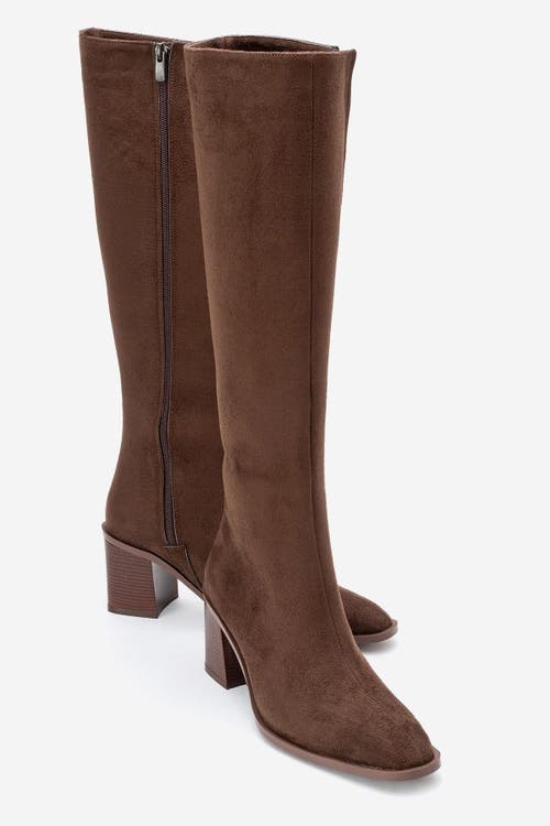 Prologue Shoes Venia Block Heel Boot In Brown