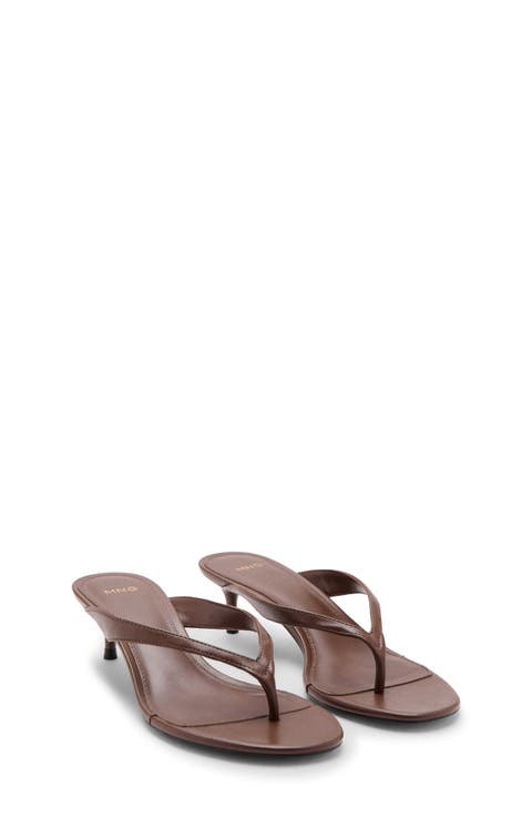 Kitten Heel Thong Sandal