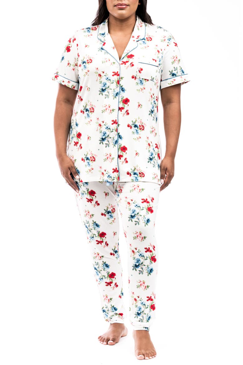 Knit Pajamas, Alternate, color, IVORY BOUQUET