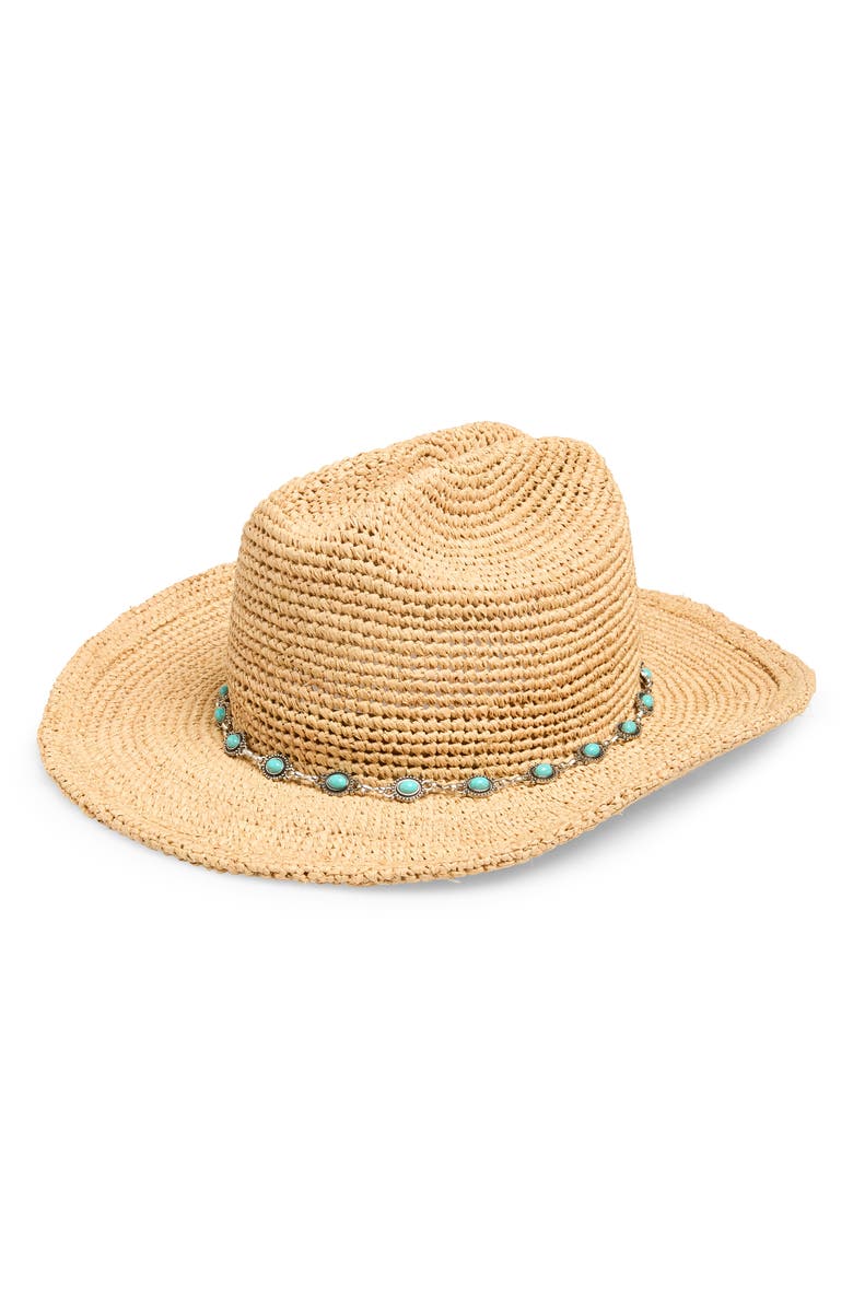 Lack of Color Raffia Cowboy Hat, Main, color, Natural