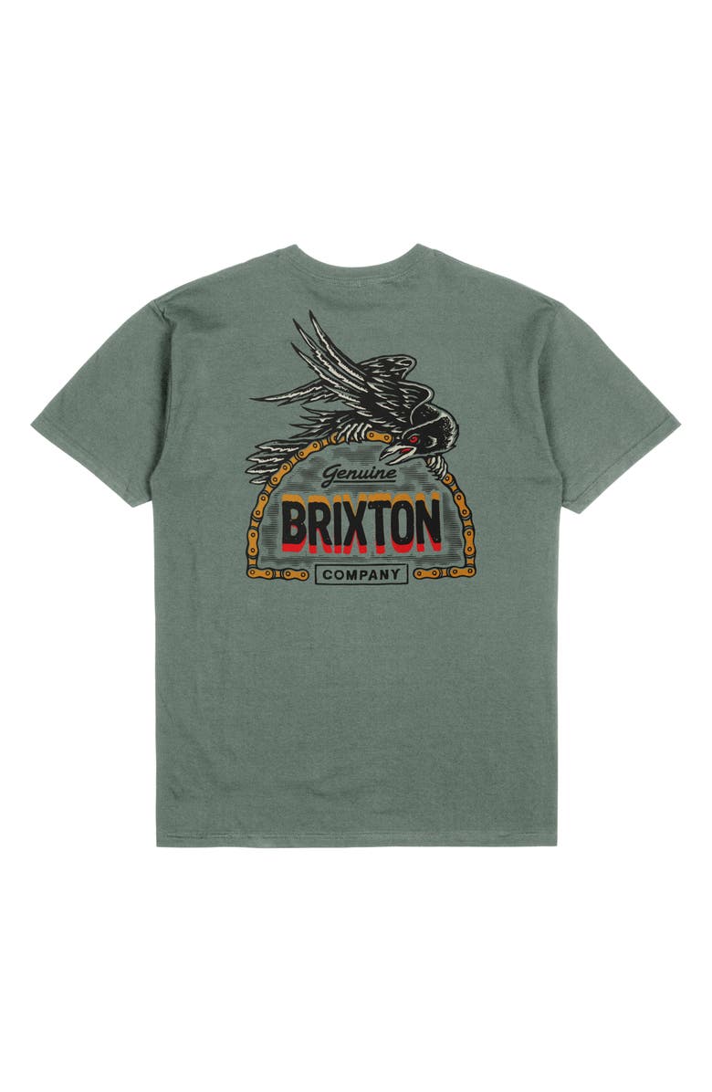 Brixton Raven Logo Cotton Graphic T-Shirt, Alternate, color, Laurel Wreath