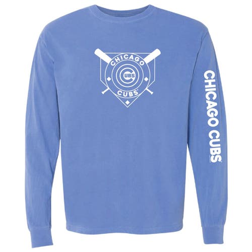 Shop Soft As A Grape Royal Chicago Cubs Pigment Dye Long Sleeve T-shirt