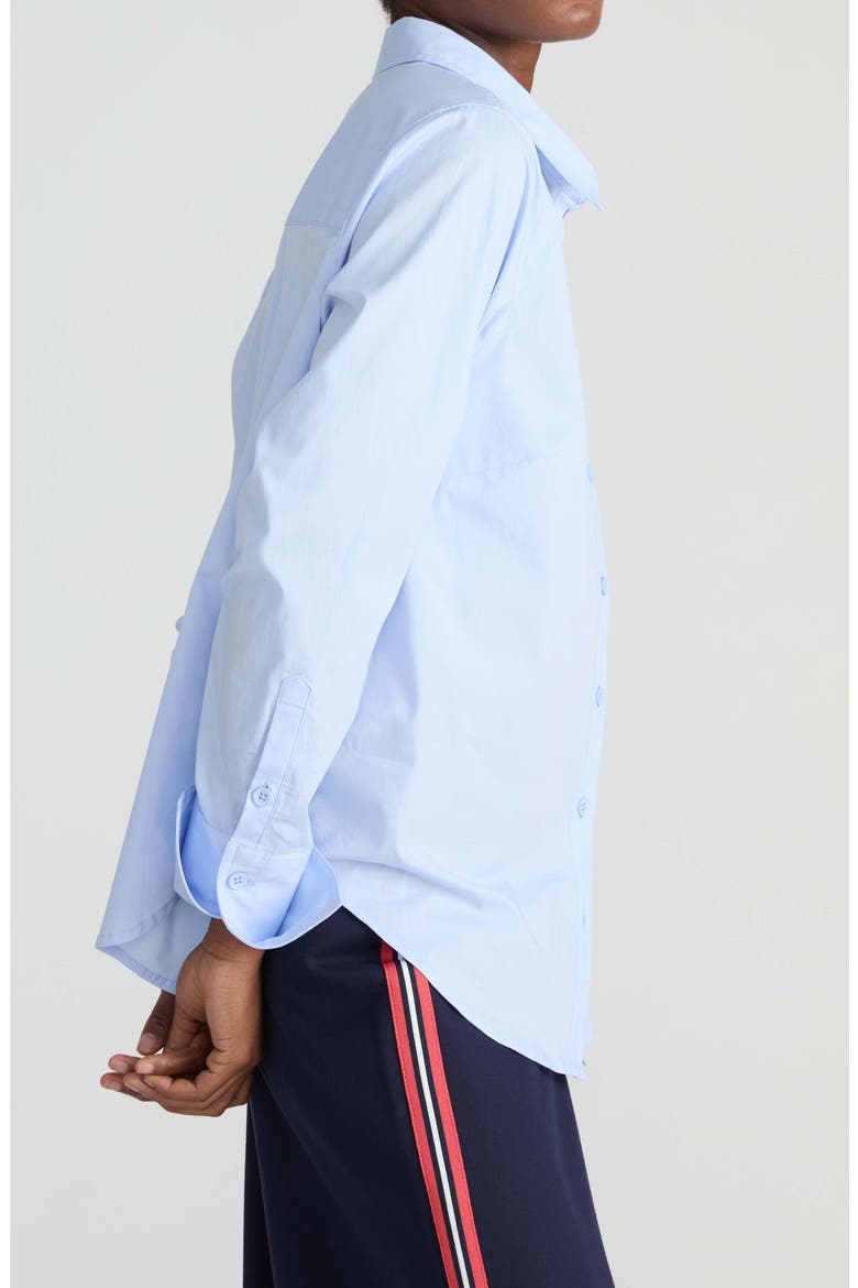 Henning x US Madison Poplin Button-Up Shirt, Alternate, color, SERENE BLUE