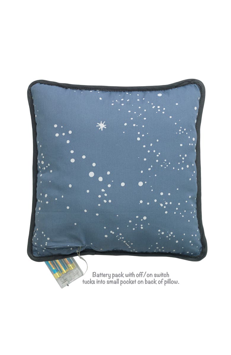 Lambs & Ivy Star Wars Signature Galaxy LED Light-Up Decorative Throw Pillow, Alternate, color, Blue