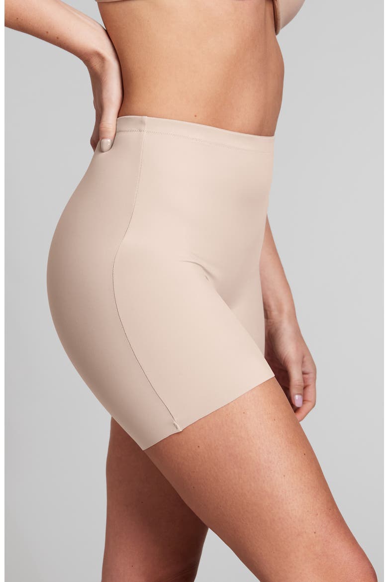 Shaping Mid Thigh Shorts, Alternate, color, PURE BEIGE