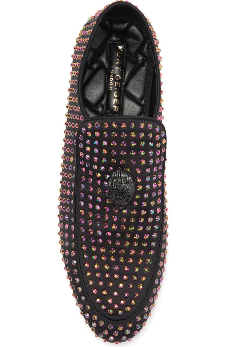 Kurt Geiger London Hugh Eagle's Head Crystal Stud Loafer, Alternate, color,