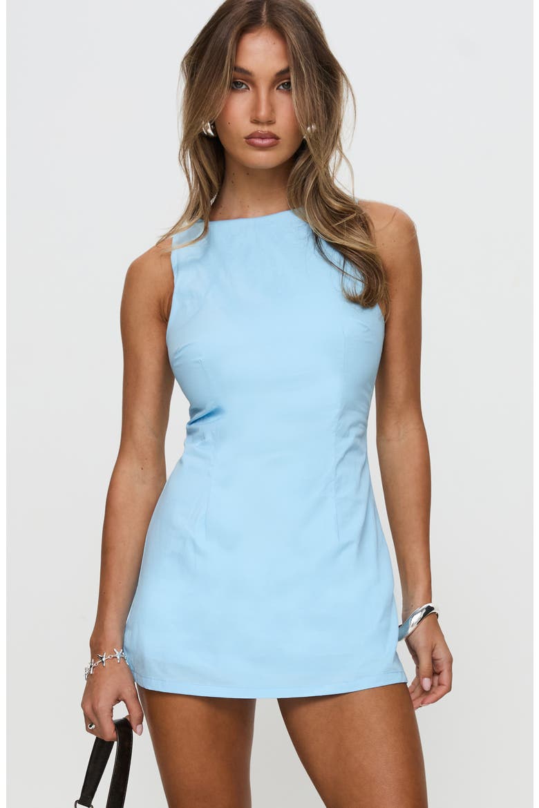 Yumiko Skirted Organic Cotton Romper, Alternate, color, BLUE