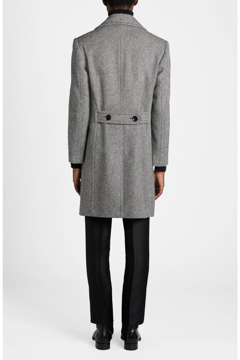 Double Breasted Wool Mouliné Twill Coat (Men) | Nordstrom