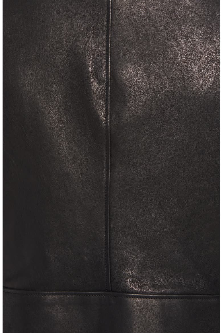 Leather Moto Jacket, Alternate, color, BLACK