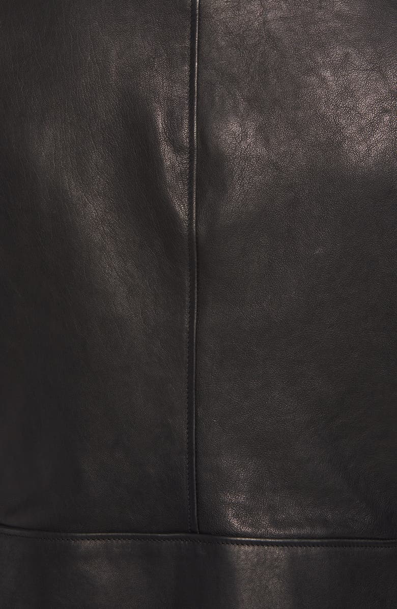 Schott NYC Leather Moto Jacket, Alternate, color, Black