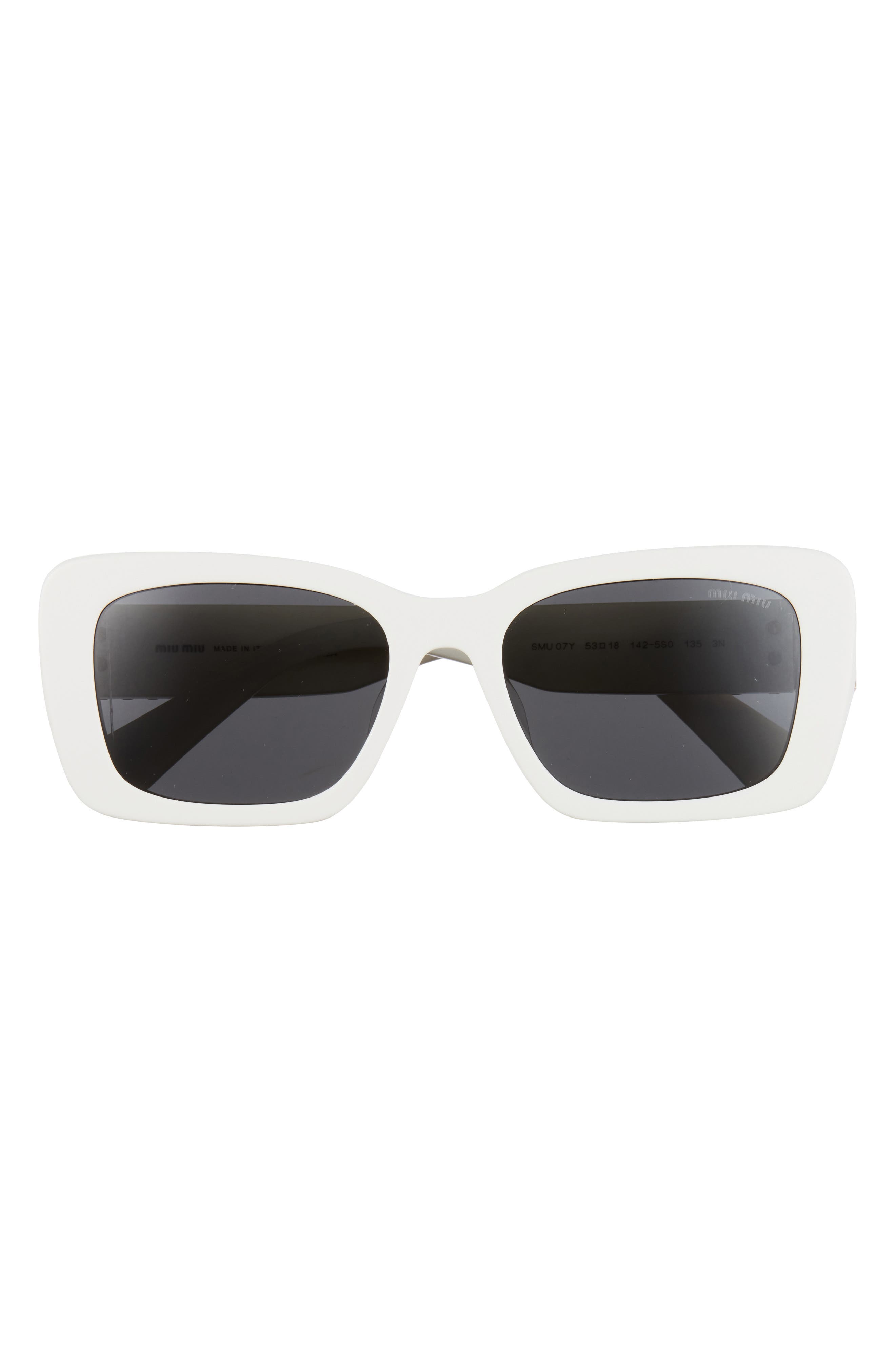 Miu Miu 53mm Rectangular Sunglasses