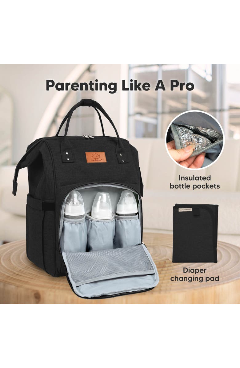 KeaBabies Original Diaper Bag, Alternate, color, Trendy Black