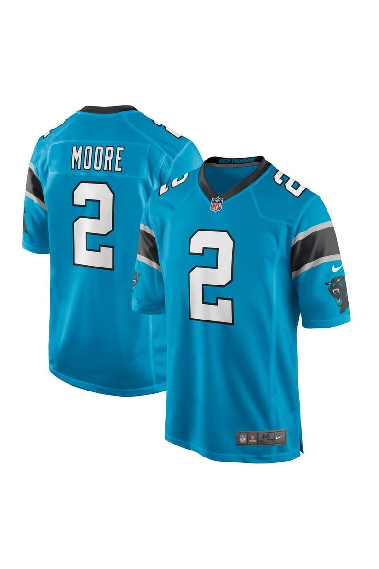 Men's Nike D.J. Moore Blue Carolina Panthers Game Jersey, Main, color, BLUE