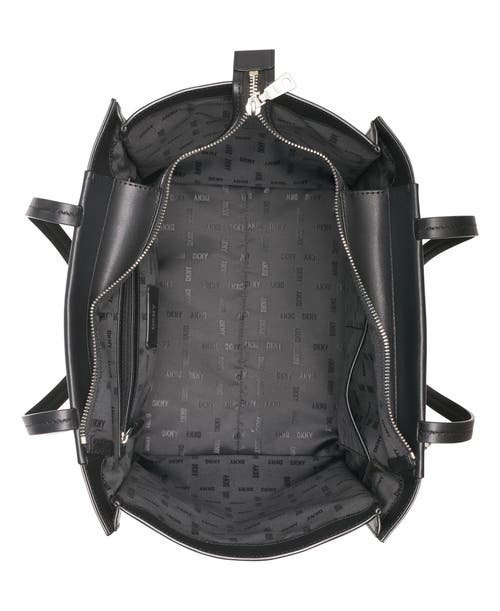 Dkny Pax Large Tote In Black/silver