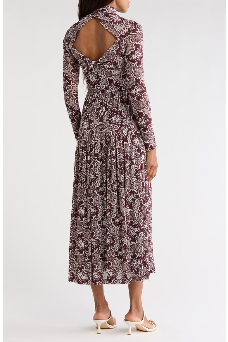Rochelle Fleur Long Sleeve Dress, Alternate, color, ROCHELLE FLEUR RAISIN COM