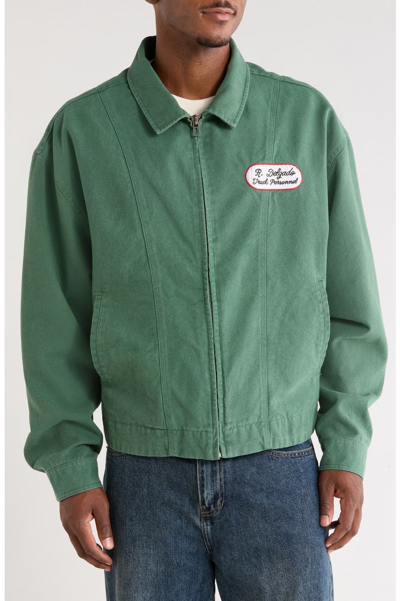 Delgado Seams Cotton Jacket, Alternate, color, GREEN