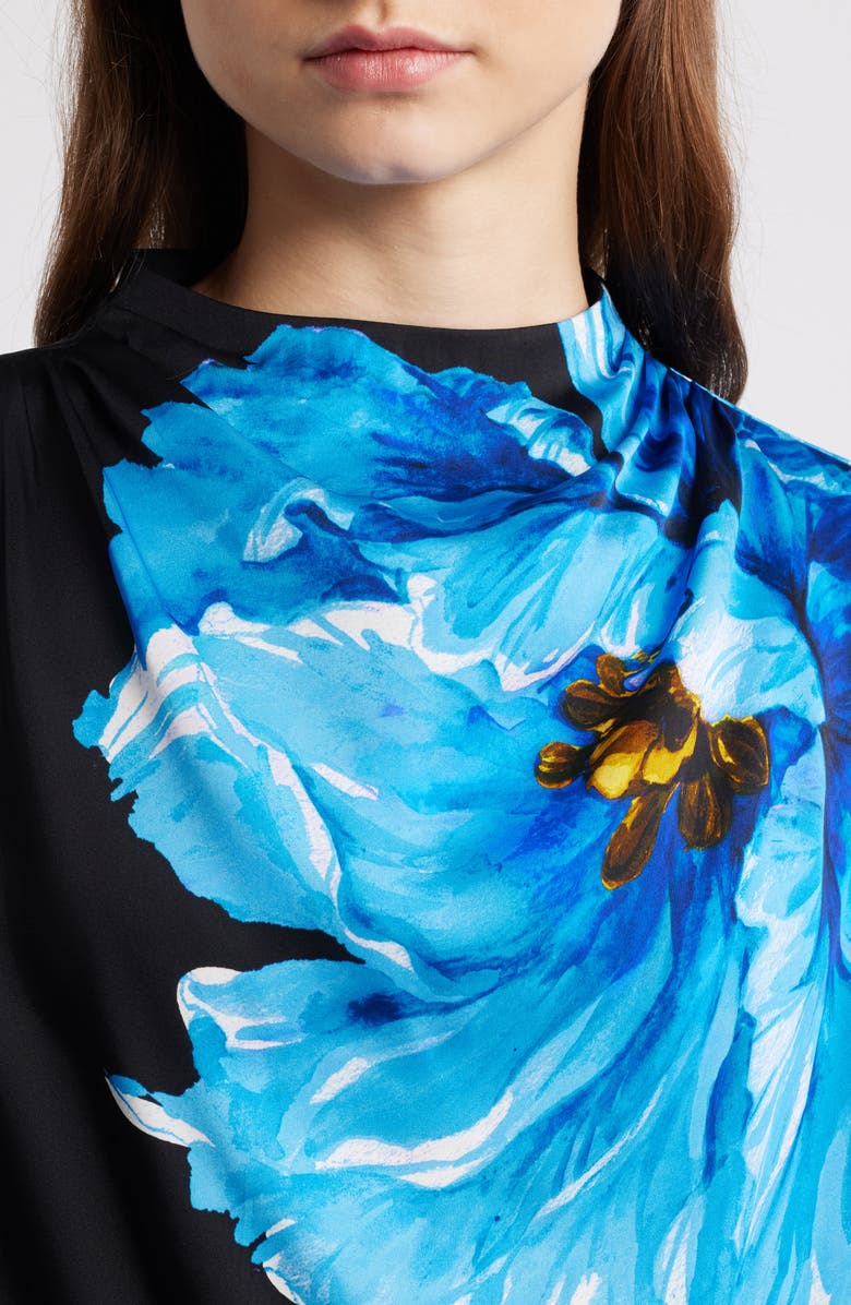 Elie Tahari The Ember Placed Floral Silk Blend Top, Alternate, color, Wildside Floral