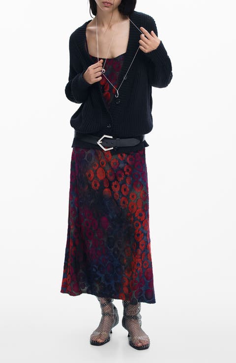 Flocked Animal Slipdress