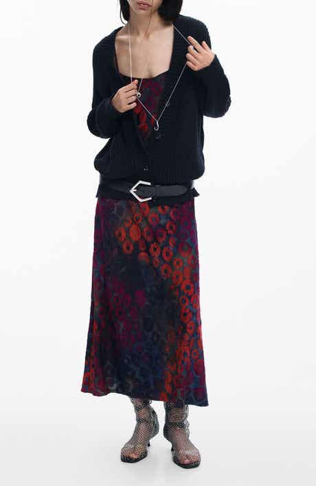 Desigual Flocked Animal Slipdress