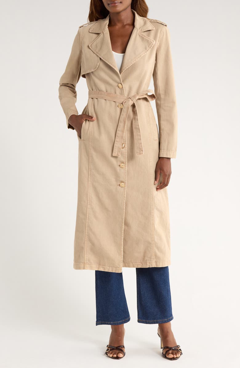 L'AGENCE Zavia Trench Coat, Main, color, Dark Cappuccino