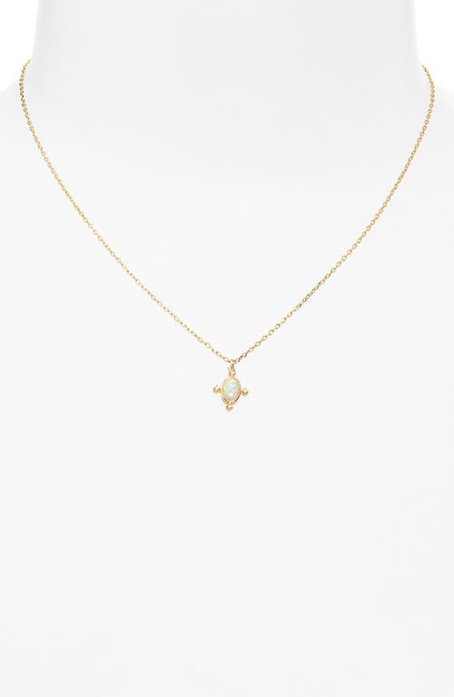 Argento Vivo Imitation Opal & Cubic Zirconia Pendant Necklace