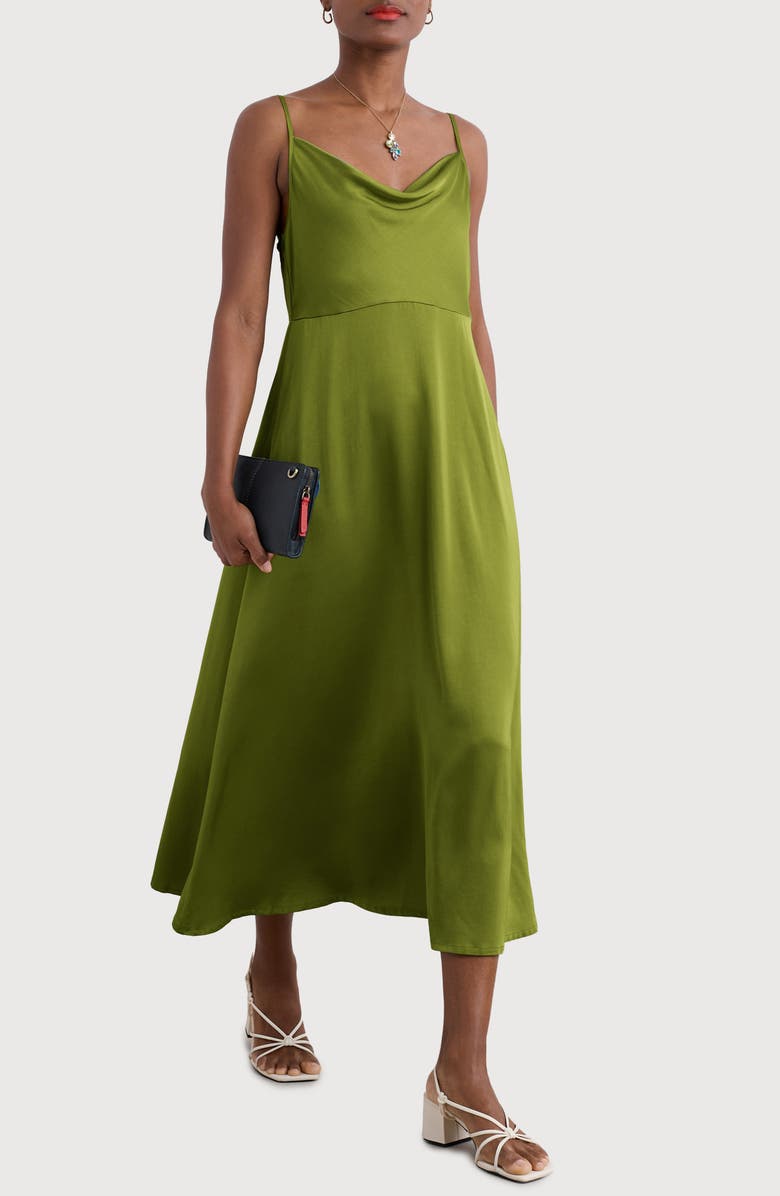 Seasalt Cornwall Housel Bay Satin Midi Slipdress, Main, color,