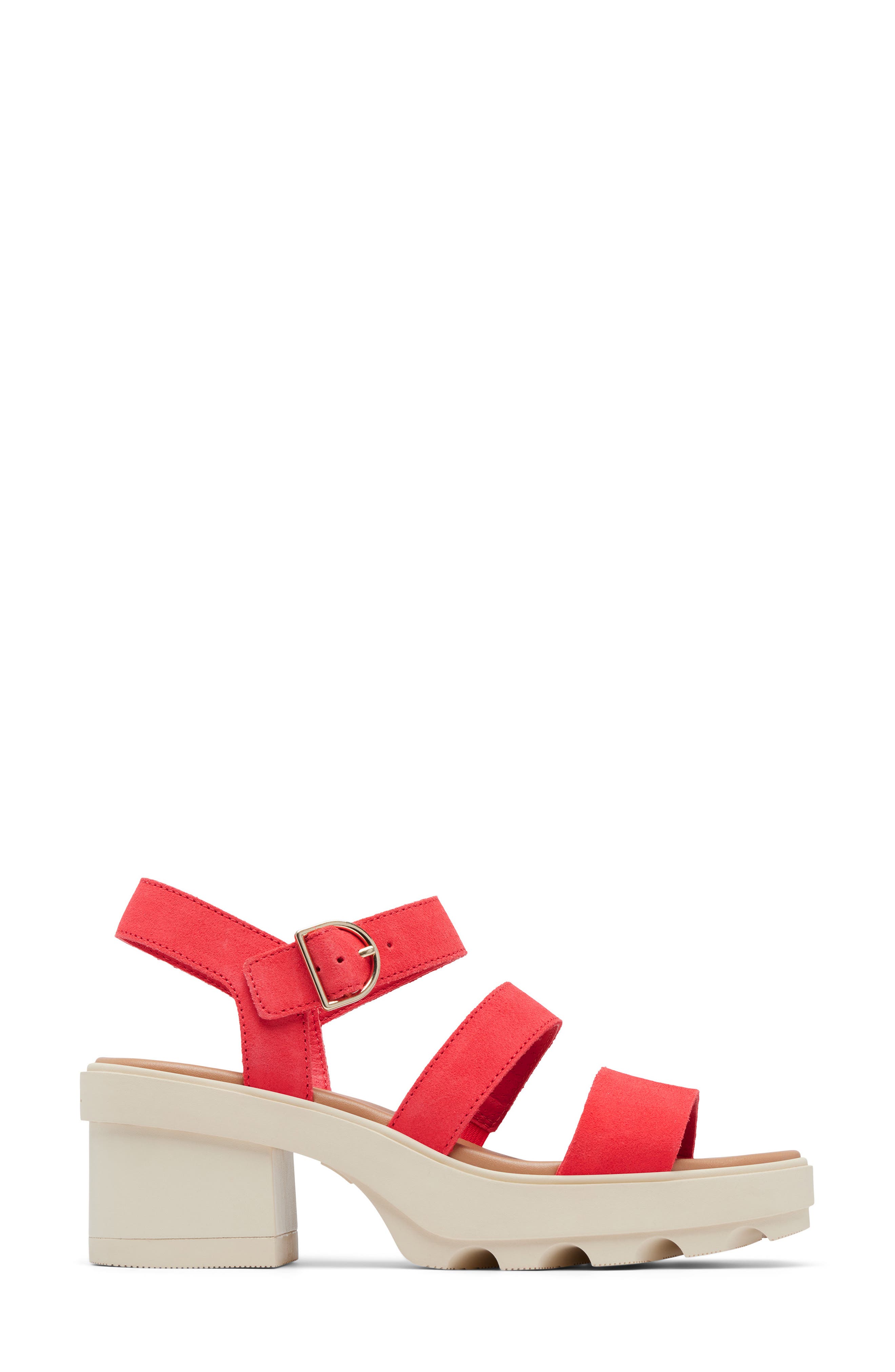 SOREL Joanie Ankle Strap Platform Sandal, Alternate, color, Red Glo/ Honey White