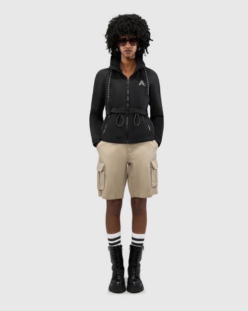 Alpenhaus Enneth Hooded Windbreaker With Adjustable Waist In Black
