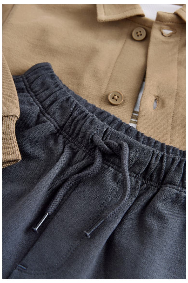 Kids' Jersey Jacket, Stripe T-Shirt & Jogger Set, Alternate, color, TAN