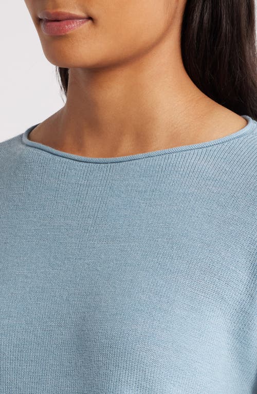 EILEEN FISHER EILEEN FISHER BATEAU LONG SLEEVE MERINO WOOL TUNIC TOP 