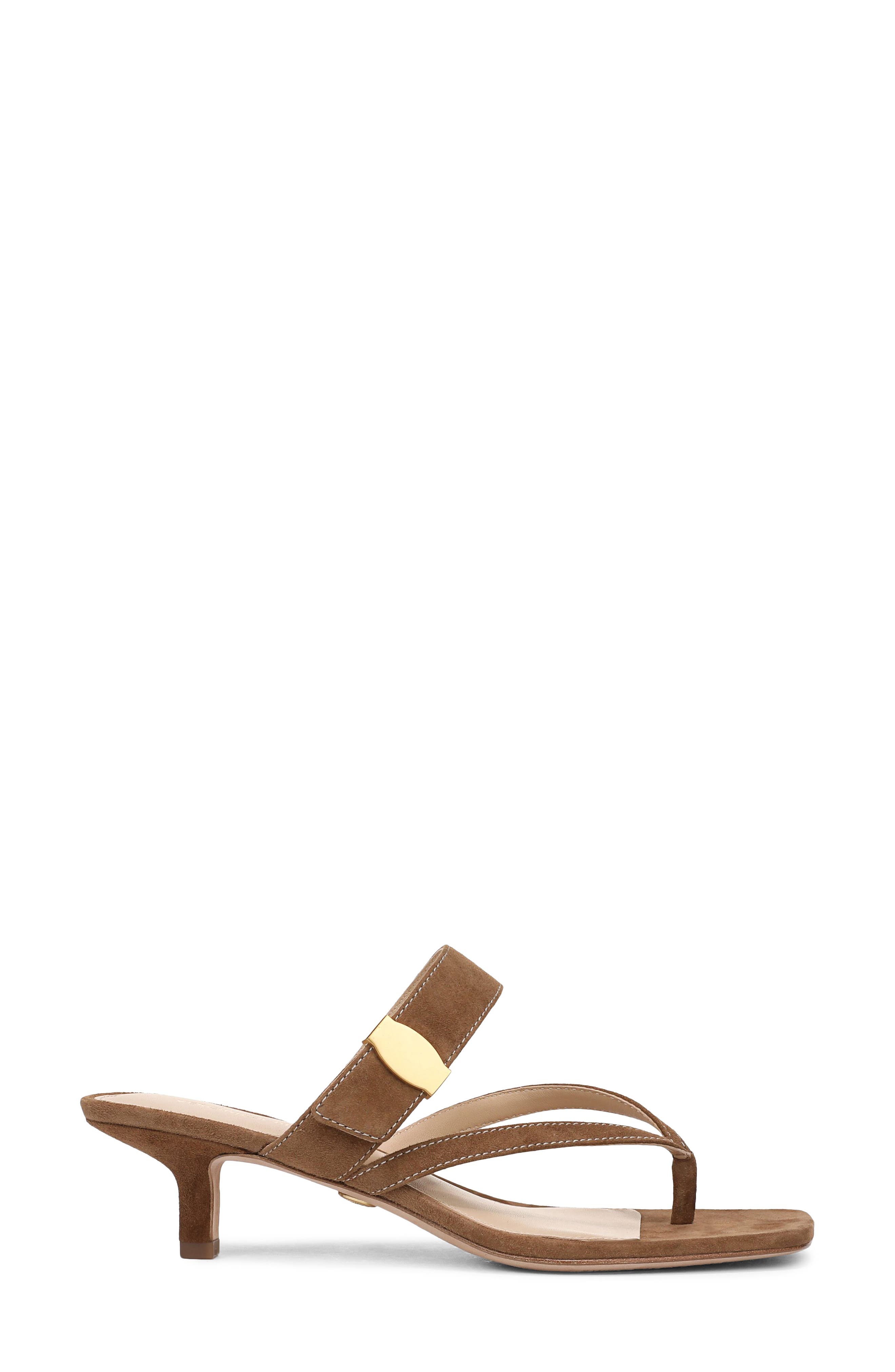 Veronica Beard Salva Kitten Heel Sandal, Alternate, color, Chestnut