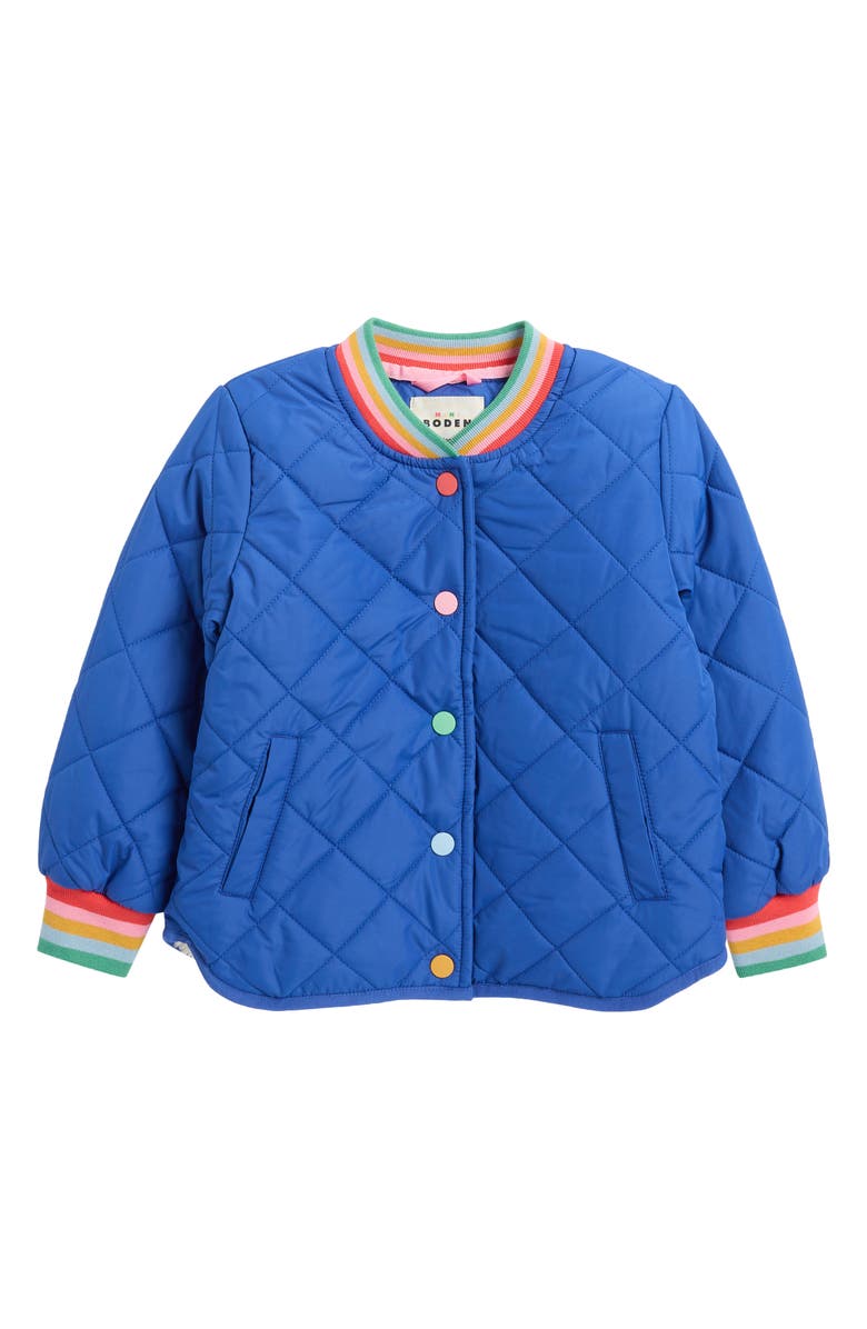 Mini Boden Kids
 Fun Quilted Bomber Jacket, Main, color, 
