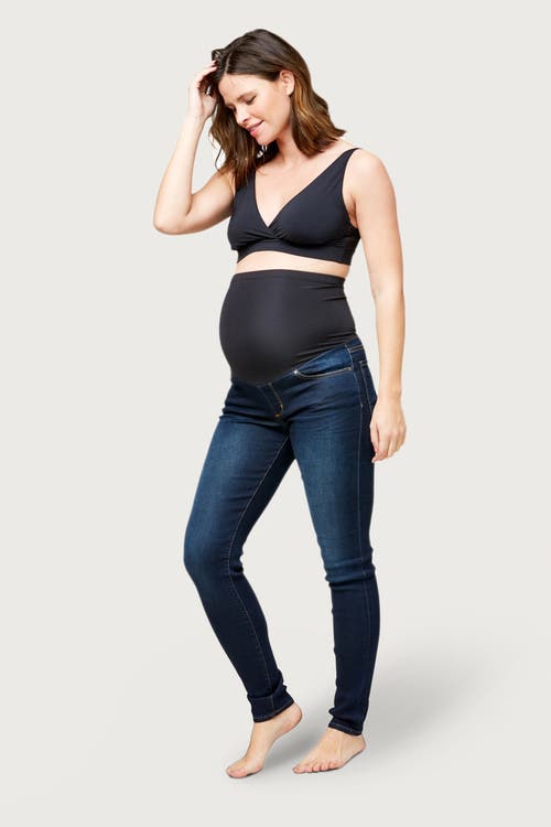 Nom Maternity Soho Skinny Over The Belly Maternity Jean In Blue