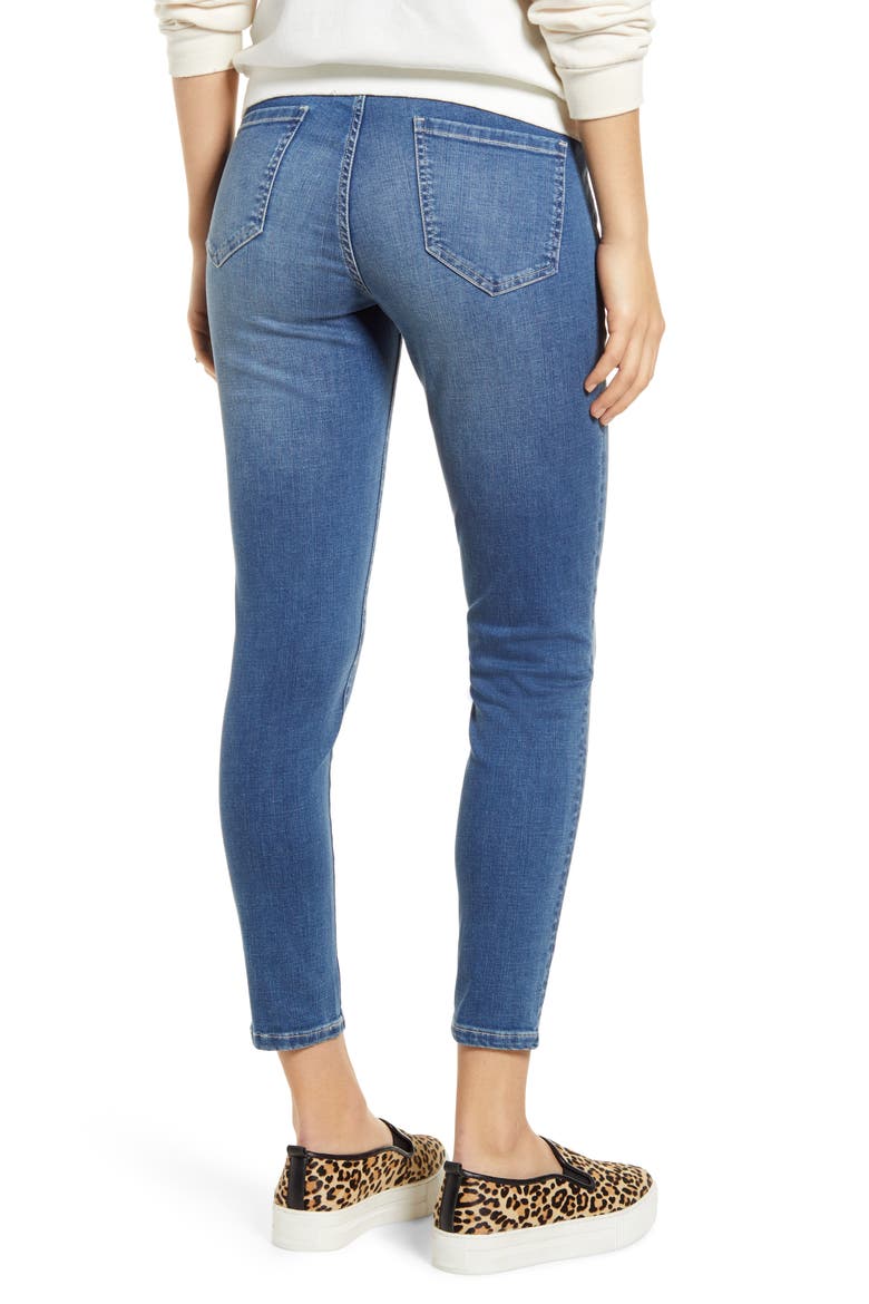 High Waist Crop Maternity Jeans, Alternate, color, DENIM BLUE
