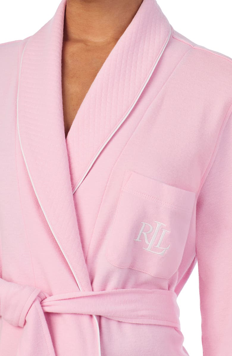 Lauren Ralph Lauren Quilted Collar Cotton Robe, Alternate, color, 