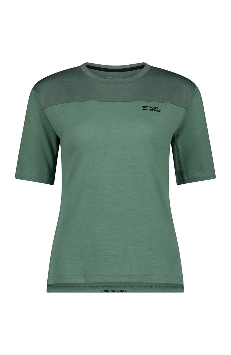 Mons Royale Diversion Merino Short-Sleeve Bike Jersey - Women's, Alternate, color, Thyme/Cypress