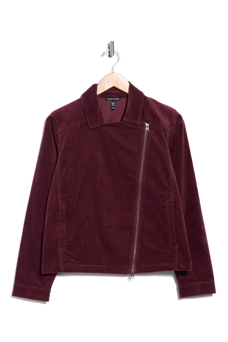 Rider Short Moto Jacket, Main, color, WINE