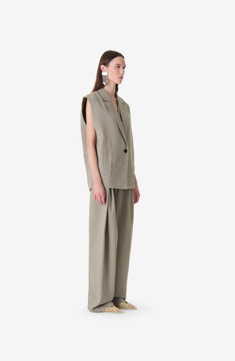 IRO Soledad Tailored Vest, Alternate, color, Olive Green