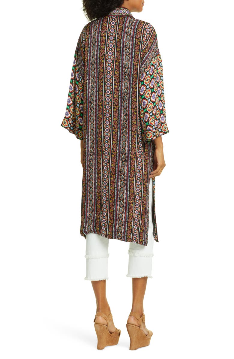 Alice + Olivia Lynn Print Mid-Length Kimono, Alternate, color, 
