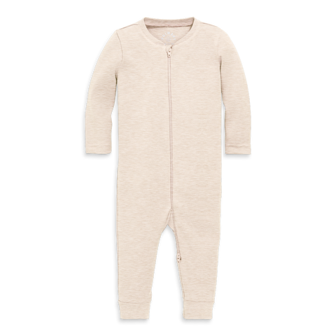 Baby Organic Zip Romper In Solids